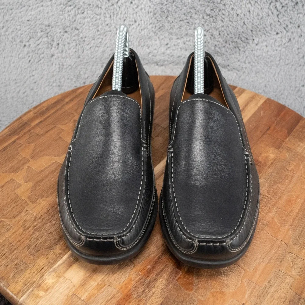 Johnston & Murphy‎ Boy's 7 M Locklin Venetian Black Leather Loafers 28-3981